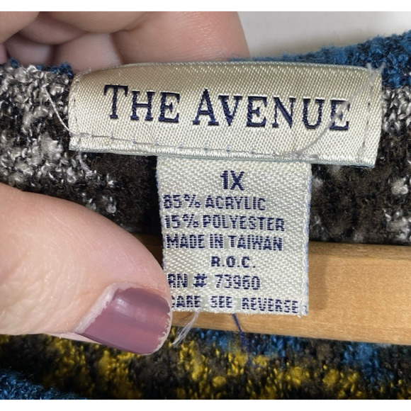 The Avenue Sweater Size 1X Womens Nordic Fair Isle Tunic Womens Cabincore Ski - Picture 12 of 16